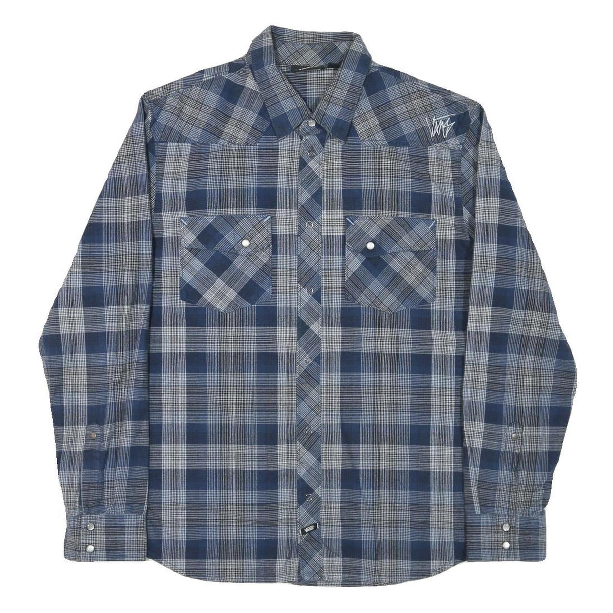 VANS Mens Blue Check Shirt M Long Sleeve Cotton Blend Casual Western S – Cerqular VANS Mens Blue Check Shirt M Long Sleeve Cotton Blend Casual Western S – Cerqular