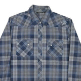 VANS Mens Blue Check Shirt M Long Sleeve Cotton Blend Casual Western Style