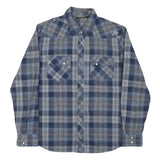 VANS Mens Blue Check Shirt M Long Sleeve Cotton Blend Casual Western Style