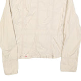 G3000 Womens Cream Cotton Casual Jacket M Button Plain Lightweight Stylish