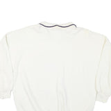 CRYSTAL GIRAFFE Womens White Puppy Graphic Collar S Cotton Blend Sweatshirt