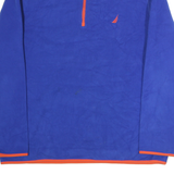 NAUTICA Mens Blue & Orange Plain Pullover Crew Neck Basic Knit Jumper XL Casual