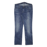 LEVI'S Womens Jeans Blue Slim Straight Denim Medium W32 L28 Zip Cotton Blend