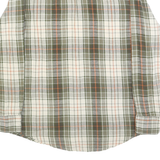 TIMBERLAND Mens Green & Cream Check Shirt M Cotton Casual Relaxed Fit Long