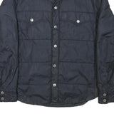 G-STAR Mens Navy Button Jacket L Polyester Blend Quilted Casual