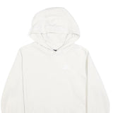 NIKE Womens White Hoodie XS Cotton Blend Pullover Lightweight Casual