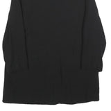 THERESE BAUMAIRE Womens Black Wool Blend Round Neck Jacket M Plain Button
