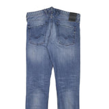 REPLAY Mens Slim Blue Denim Light W33 L31 Zip Jeans Authentic Stylish Comfort