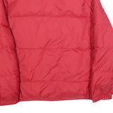 NAUTICA Mens Red & Navy Reversible Quilted Jacket L Polyester Blend Zip Warm
