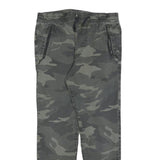 HOLLISTER Mens Cotton Blend Green Camouflage Slim Tapered Trousers W30 L28