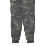 HOLLISTER Mens Cotton Blend Green Camouflage Slim Tapered Trousers W30 L28
