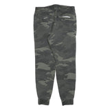 HOLLISTER Mens Cotton Blend Green Camouflage Slim Tapered Trousers W30 L28