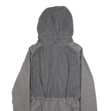 TIMBERLAND Womens Grey Zip Jacket L Cotton Blend Hooded Casual Winter