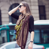 Anyyou 100% Merino Wool Multipattern Color Silk Satin Large Winter Scarf Pashmina Shawl Bandana Perfect For Women Ladies Fashion Style