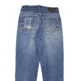 DKNY Mens Jeans Blue Regular Straight Denim Light W32 L29 Classic Fit Distressed