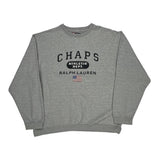Chaps Ralph Lauren Sweatshirt - Large Gray Cotton Blend