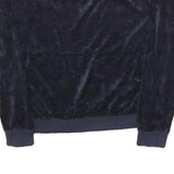 JUICY COUTURE Womens Navy Blue Crew Neck M Plush Velour Sweatshirt Casual