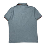 Tommy Hilfiger Striped Polo Shirt - Large Blue Cotton