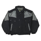 KELSEY THAIL Mens Black & Grey Zip Jacket XL Polyester Blend Colourblock Outdoor