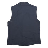 FAIR LADY Womens Navy Blue Jacket L Woven Zip Plain Comfortable Classic