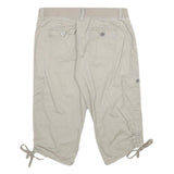 SONOMA Womens Beige Cargo Cotton Blend Shorts L W32 Casual Utility Pocketed
