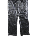 MODELSA Womens Polyester Blend Black Regular Straight Trousers W34 L32 Zip