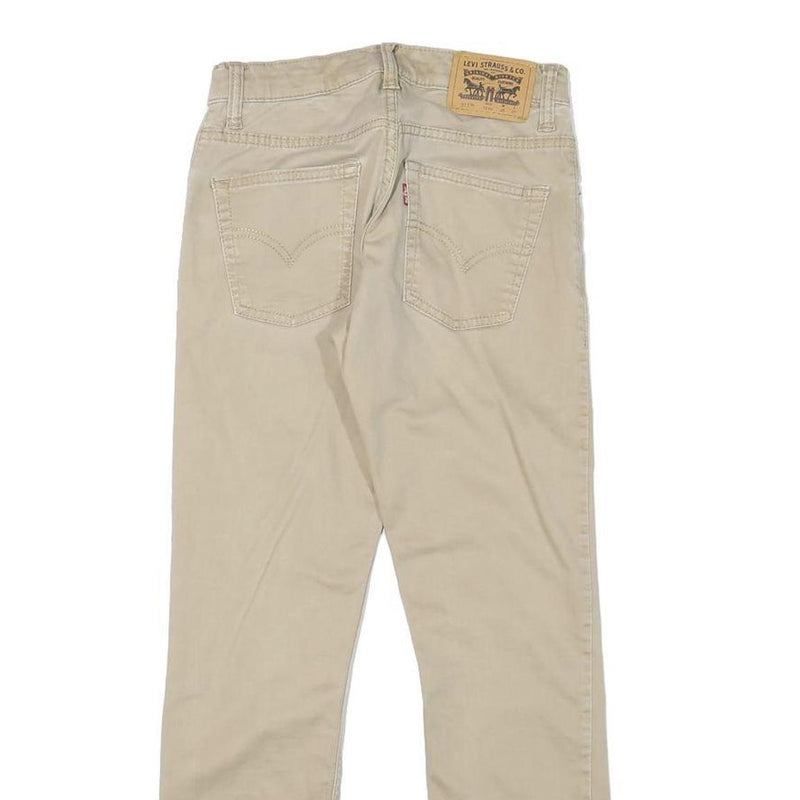 LEVI'S Boys Cotton Blend Beige Slim Tapered Trousers W24 L25 Casual Everyday