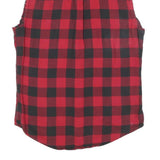 POLO RALPH LAUREN Mens Red & Black Sleeveless Shirt M Cotton Plaid Button-Up
