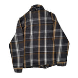 Dickies Checked Jacket - Large Brown Cotton