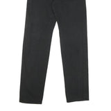 JEANSEDWIN Mens Black Regular Fit Straight Denim W30 L36 Zip Cotton Blend Jeans