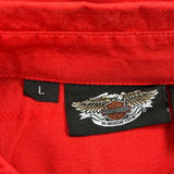 Harley Davidson Short Sleeve Shirt - Large Red Cotton