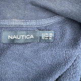 Nautica Checked 1/4 Zip - 2XL Blue Cotton