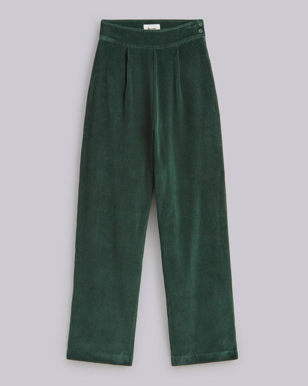 Corduroy Oversized Pants Forest Green