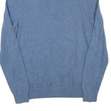 NAUTICA Mens Blue Plain Cotton Blend Pullover Jumper Zip Neck S Lightweight