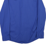 HUGO BOSS Mens Blue Shirt L Cotton Blend Classic Fit Button Down Collar Long