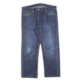 LEVI'S 504 Mens Jeans Blue Regular Straight Denim Medium W34 L25 Classic Fit Zip