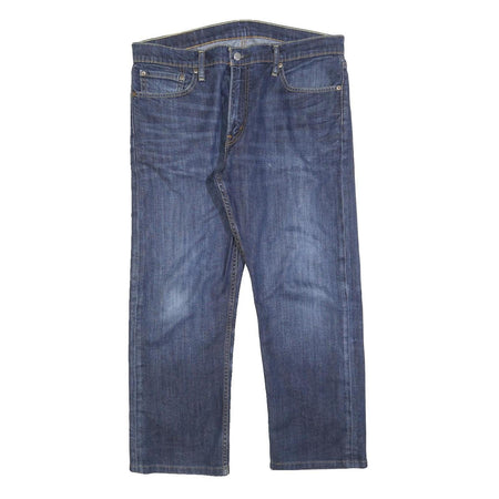 LEVI'S 504 Mens Jeans Blue Regular Straight Denim Medium W34 L25 Classic Fit Zip