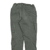 ENGELBERT STRAUSS Boys Cotton Blend Slim Cargo Trousers Green W25 L28 Practical