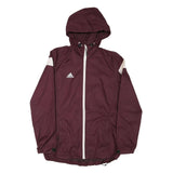 ADIDAS Mens Maroon & White Falcons Windbreaker Jacket M Polyester Blend Zip