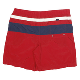 POLO SPORT RALPH LAUREN Mens Red & Navy Sports Casual Shorts M W36 Swimwear