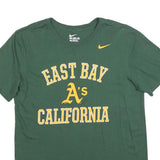 NIKE Mens Green East Bay A's California Graphic T-Shirt M Short Sleeve Crew Neck