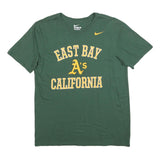 NIKE Mens Green East Bay A's California Graphic T-Shirt M Short Sleeve Crew Neck