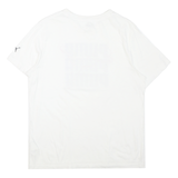 PUMA Mens White Graphic T-Shirt M Short Sleeve Crew Neck Logo Print