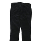 LAUREN RALPH LAUREN Womens Cotton Blend Black Regular Straight Trousers W32 L30
