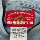 Marlboro Denim Shirt - Small Blue Cotton