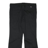DICKIES Womens Black Regular Fit Straight Leg Trousers W36 L31 Zip Cotton Blend