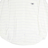 RALPH LAUREN Mens White & Blue Stripe Shirt XL Button Down Collar Cotton