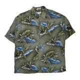 Pierre Cardin Floral Hawaiian Shirt - XL Blue Viscose