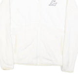 CHAMPION Womens White Zip Jacket M Polyester Plain Casual Comfort Soft Fleece