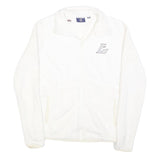 CHAMPION Womens White Zip Jacket M Polyester Plain Casual Comfort Soft Fleece